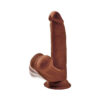 King Cock Plus 8in Dildo w/Swinging Balls Brown, Pipedream