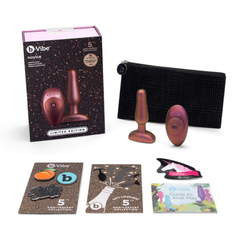 b-Vibe Novice Vibrating Anal Plug Galaxy Plum