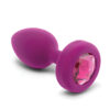 b-Vibe Vibrating Jewel Anal Plug S/M Pink Ruby