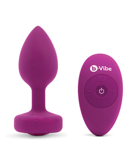b-Vibe Vibrating Jewel Anal Plug S/M Pink Ruby