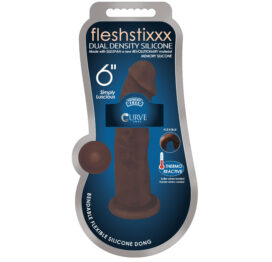 Fleshstixxx 6 Inch Silicone Dong Chocolate
