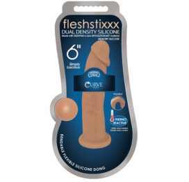 Fleshstixxx 6 Inch Silicone Dong Latte