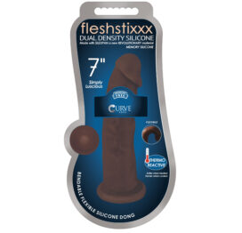 Fleshstixxx 7 Inch Silicone Dong Chocolate