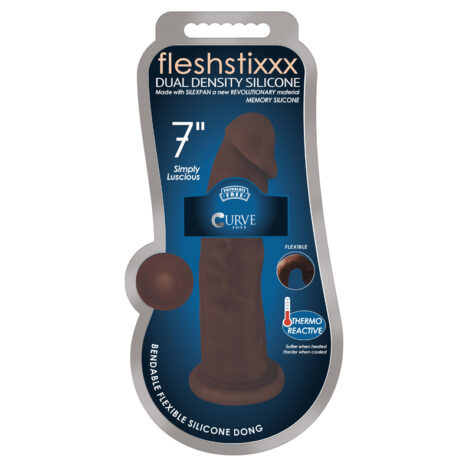 Fleshstixxx 7 Inch Silicone Dong Chocolate