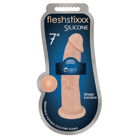 Fleshstixxx 7 Inch Silicone Dong Vanilla