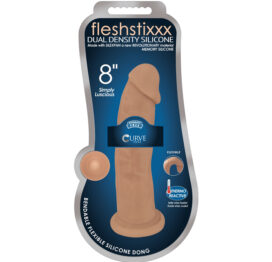 Fleshstixxx 8 Inch Silicone Dong Latte