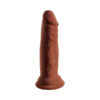 King Cock Plus 6in Triple Density Dildo w/Suction Cup Brown