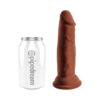 King Cock Plus 6in Triple Density Dildo w/Suction Cup Brown