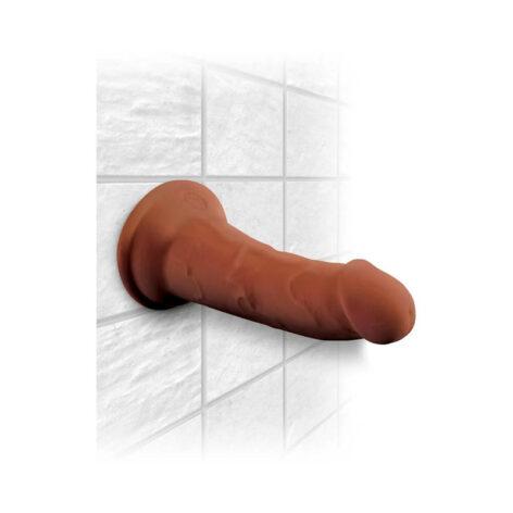 King Cock Plus 6in Triple Density Dildo w/Suction Cup Brown