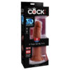 King Cock Plus 8in Triple Density Dildo Brown