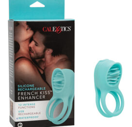 French Kiss Enhancer Cock Ring Blue, CalExotics