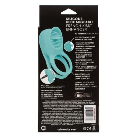 French Kiss Enhancer Cock Ring Blue, CalExotics