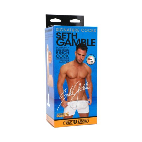 Seth Gamble Dildo 8in w/Balls Vanilla, Doc Johnson