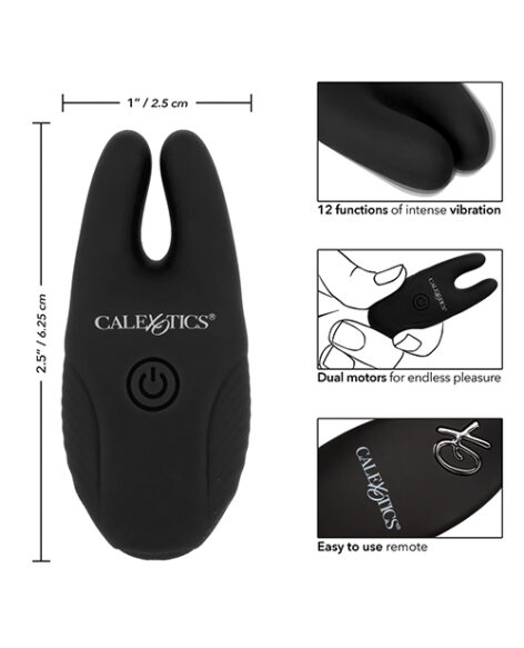 Silicone Remote Nipple Clamps Black, CalExotics