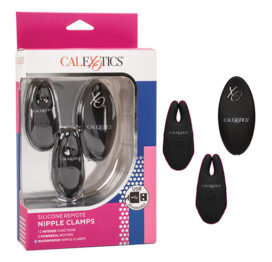 Silicone Remote Nipple Clamps Black, CalExotics