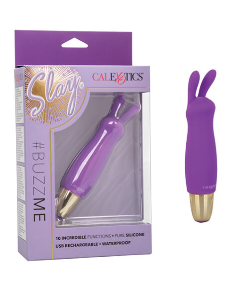 Slay #BuzzMe Rabbit Vibrator Purple, CalExotics
