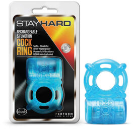 Stay Hard Rechargeable 5 Function Cock Ring Blue