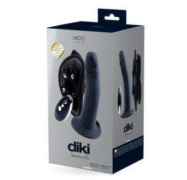 VeDO Diki Vibrating Dildo with Harness Black