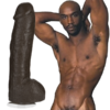 BAM Dildo 13in w/Balls Chocolate, Doc Johnson