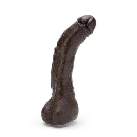 Black Thunder Dildo 12in w/Balls Chocolate, Doc Johnson