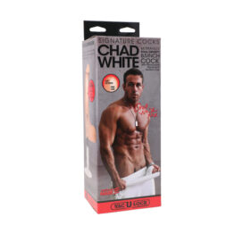 Chad White Dildo 8.5in w/Balls Vanilla, Doc Johnson