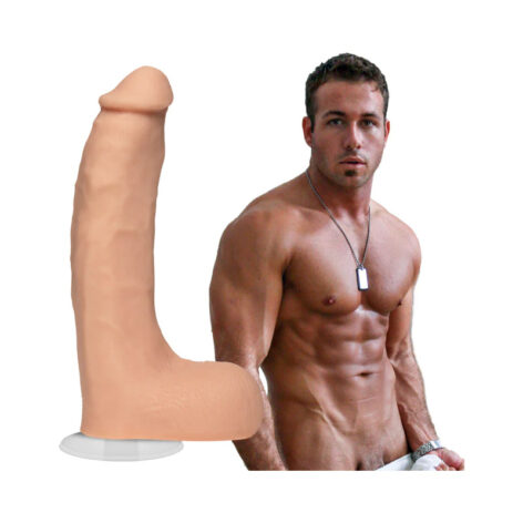 Chad White Dildo 8.5in w/Balls Vanilla, Doc Johnson