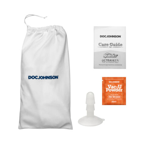 Chad White Dildo 8.5in w/Balls Vanilla, Doc Johnson