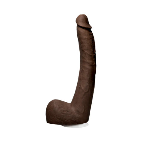 Isiah Maxwell Dildo 10" w/Balls Chocolate Black, Doc Johnson