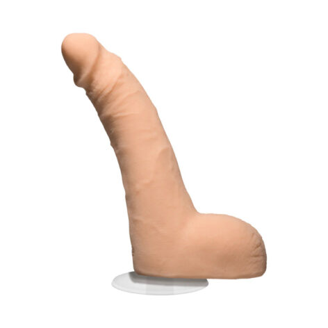 JJ Knight Dildo 8.5in w/Balls Vanilla, Doc Johnson