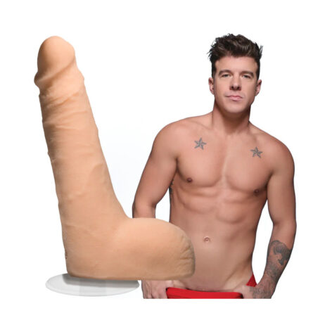 JJ Knight Dildo 8.5in w/Balls Vanilla, Doc Johnson