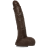 Jason Luv Dildo 10in w/Balls Chocolate Black, Doc Johnson