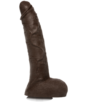 Jason Luv Dildo 10in w/Balls Chocolate Black, Doc Johnson Jason Luv Dildo 10in w/Balls Chocolate Black, Doc Johnson