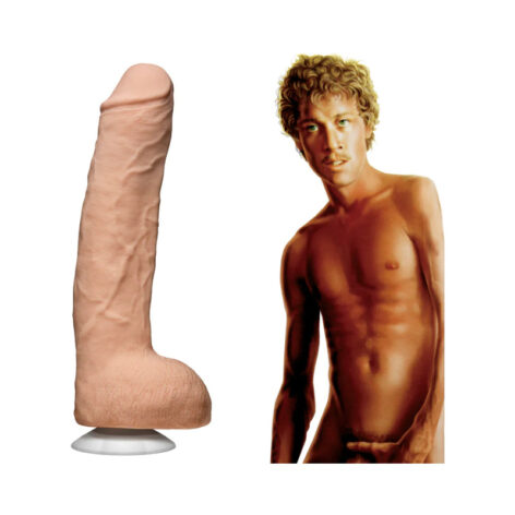 John Holmes Dildo UltraSkyn 12" w/Balls Vanilla, Doc Johnson