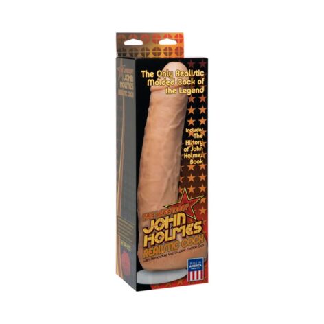 John Holmes Realistic Cock 12" w/Balls Vanilla, Doc Johnson