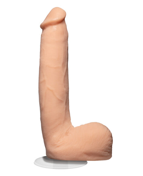 Pierce Paris Dildo 9in w/Balls Vanilla, Doc Johnson