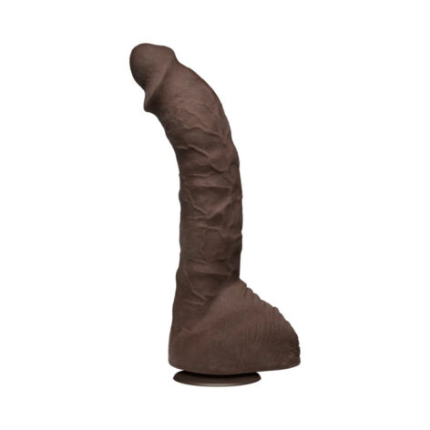 Prince Yahshua Dildo 10.5in w/Balls Chocolate, Doc Johnson