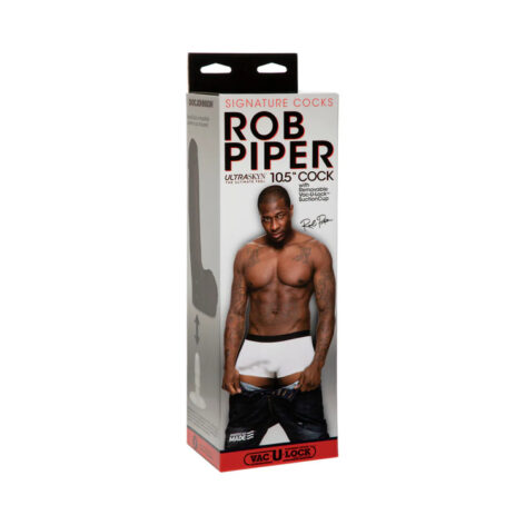 Rob Piper Dildo 10.5in w/Balls Chocolate Black, Doc Johnson