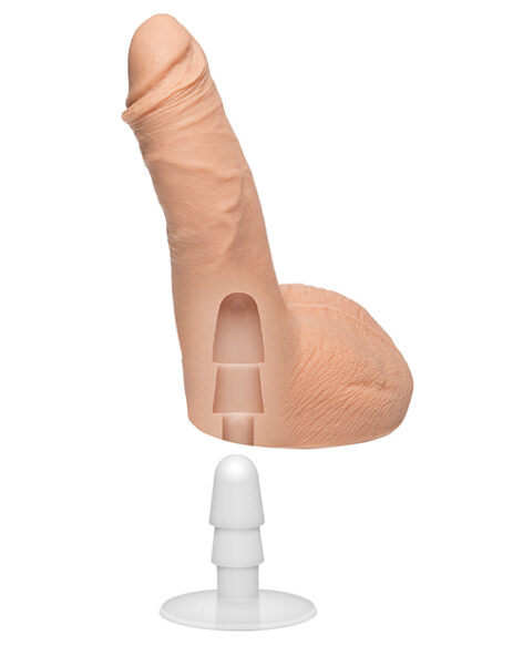 Ryan Bones Dildo 7in w/Balls Vanilla, Doc Johnson