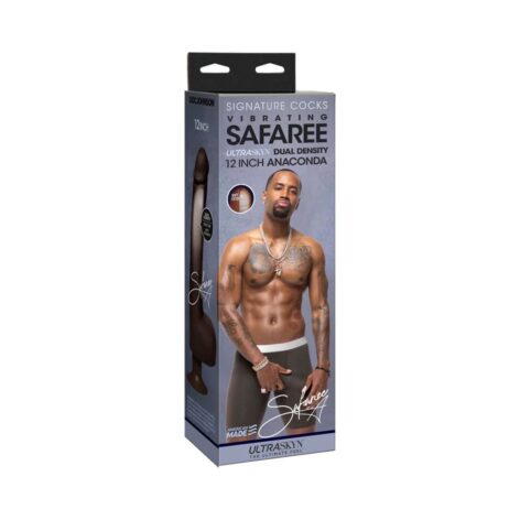Safaree Dildo 12in Anaconda w/Balls Black, Doc Johnson
