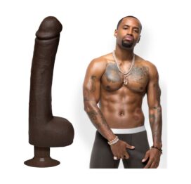 Safaree Dildo 12in Anaconda w/Balls Black, Doc Johnson