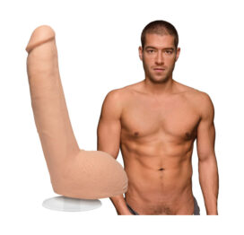Xander Corvus Dildo 9in w/Balls Vanilla, Doc Johnson