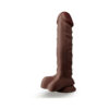 DJ Dildo Loverboy 9in w/Balls Chocolate, Blush