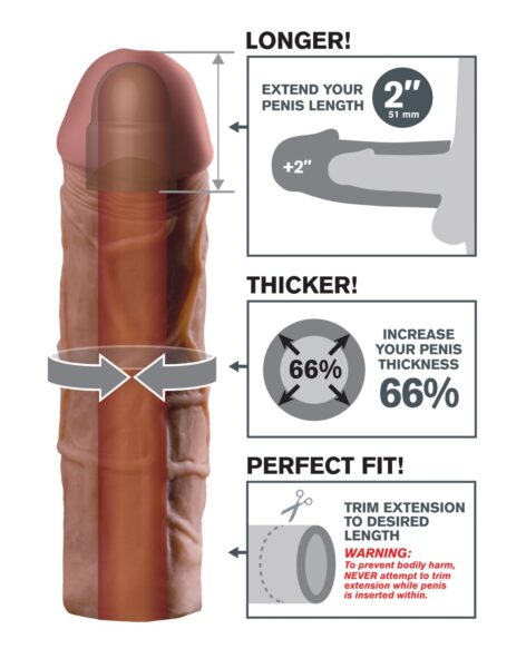 Fantasy X-Tensions Mega 2 Inch Extension Brown