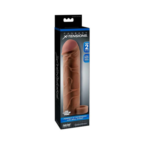 Fantasy X-Tensions Perfect 2" Extension w/Ball Strap Brown