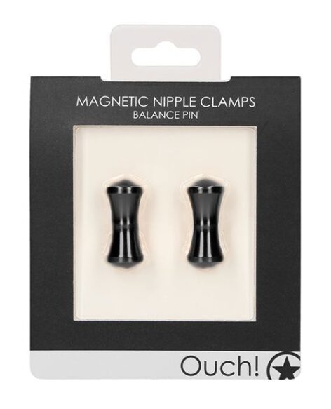 Ouch Magnetic Nipple Clamps Balance Pin Black 2pc