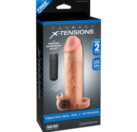 Fantasy X-Tensions Vibrating 2in Extension Beige