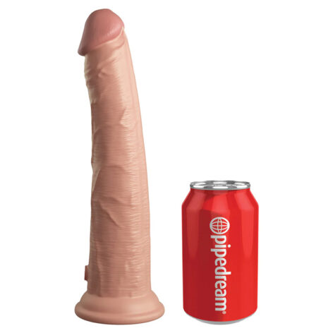 King Cock Elite 10in Dildo Dual Density w/Suction Cup Light