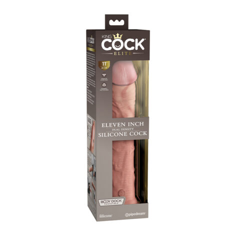 King Cock Elite 11 Inch Dual Density Dildo Light