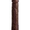 King Cock Elite 11in Dildo Dual Density Brown, Pipedream