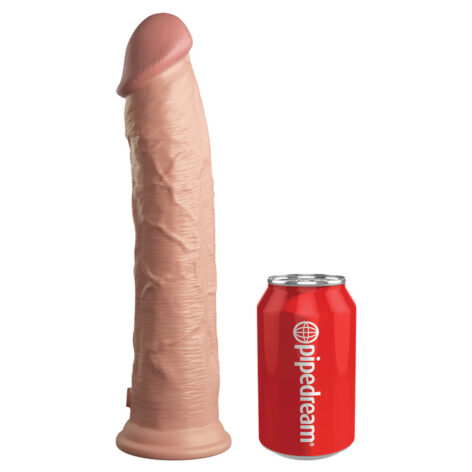 King Cock Elite 11in Dildo Dual Density w/Suction Cup Beige